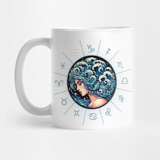 ZODIAC Aquarius - Astrological AQUARIUS - AQUARIUS - ZODIAC sign - Van Gogh style - 6 Mug